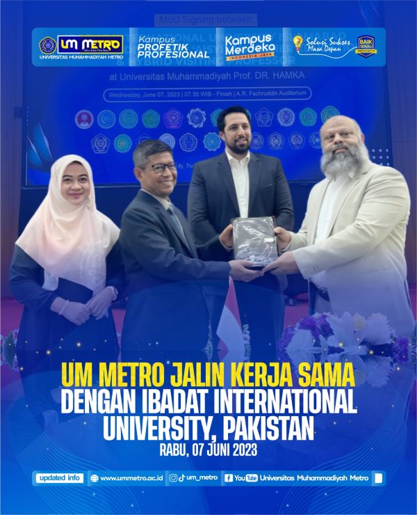 Dr. Nyoto Tandatangani Kerja Sama dengan Rektor Ibadat International University, Pakistan