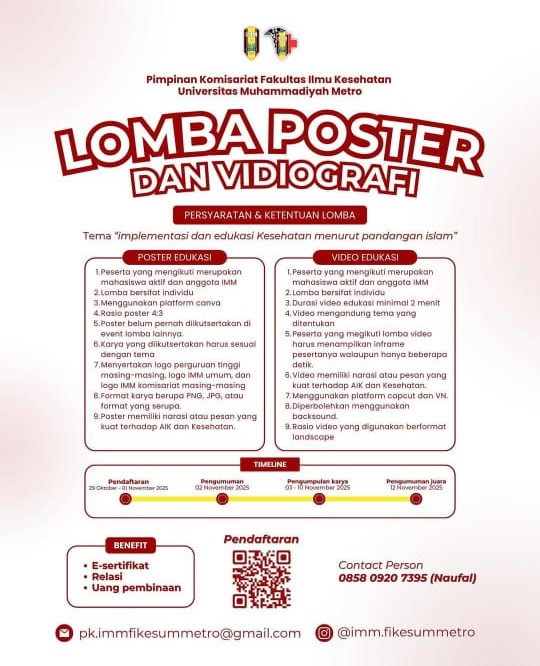 FIKES UM Metro Gelar Lomba Poster dan Videografi Bertema Edukasi Kesehatan Islami Tingkat Nasional